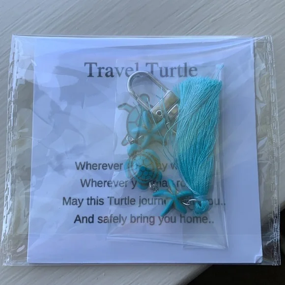 Travel Turtle Keyring Turquoise - Picture 4 of 6
